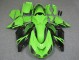 Lojas Carenagem Moto Kawasaki ZX14R ZZR1400 2006-2011 - Verde Preto Brilhante