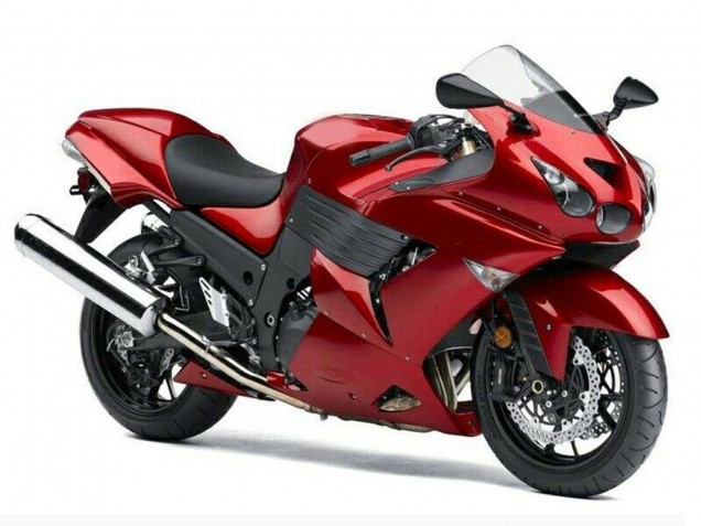 Lojas Carenagens Moto Kawasaki ZX14R ZZR1400 2006-2011 - Vermelho