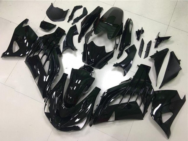 Lojas Carenagens Moto Kawasaki ZX14R ZZR1400 2012-2024 - Preto Brilhante