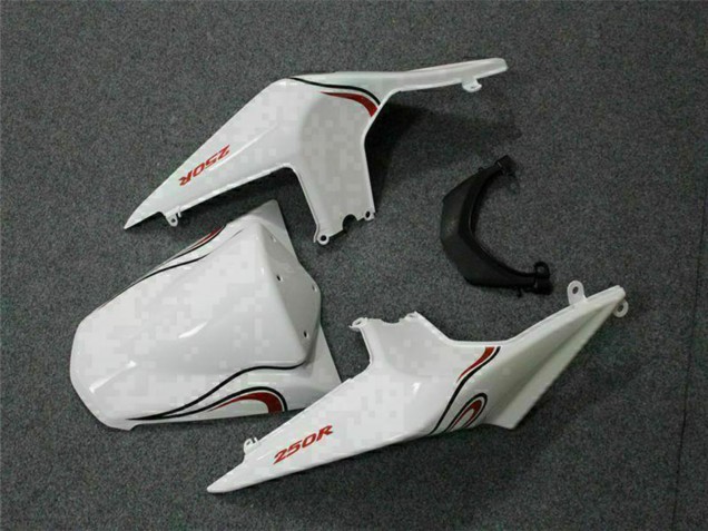 Lojas Carenagens Moto Kawasaki EX250 2008-2012 - Branco Vermelho