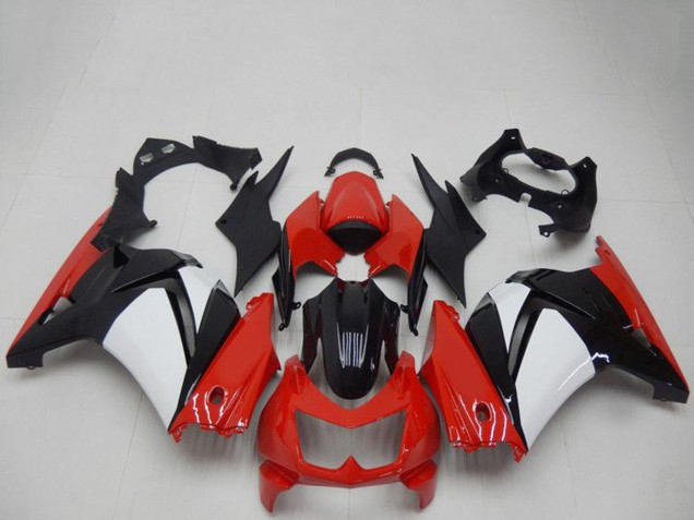 Lojas Carenagens Moto Kawasaki EX250 2008-2012 - Vermelho Branco Preto