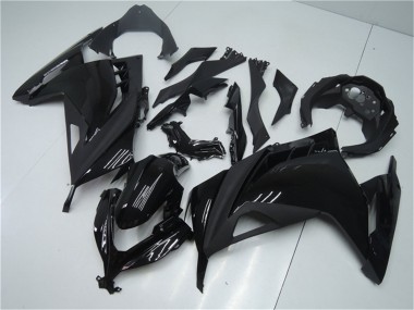 Lojas Carenagens Moto Kawasaki Ninja 300 EX300R 2013-2024 - Preto Brilhante Preto Fosco