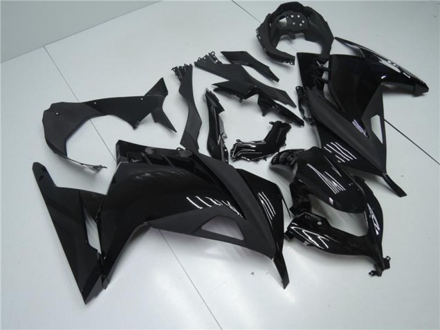 Lojas Carenagens Moto Kawasaki Ninja 300 EX300R 2013-2024 - Preto Brilhante Preto Fosco