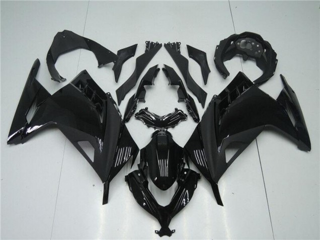 Lojas Carenagens Moto Kawasaki Ninja 300 EX300R 2013-2024 - Preto Brilhante Preto Fosco