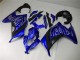Lojas Carenagens Moto Kawasaki Ninja 300 EX300R 2013-2024 - Azul Preto Branco Chama