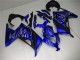 Lojas Carenagens Moto Kawasaki Ninja 300 EX300R 2013-2024 - Azul Preto Branco Chama