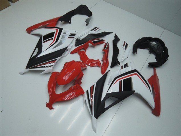 Lojas Carenagens Moto Kawasaki Ninja 300 EX300R 2013-2024 - Branco Vermelho Preto