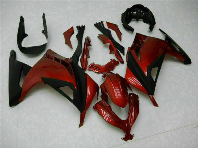 Lojas Carenagens Moto Kawasaki Ninja 300 EX300R 2013-2024 - Vermelho Preto