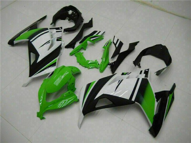 Lojas Carenagens Moto Kawasaki Ninja 300 EX300R 2013-2024 - Branco Verde Preto