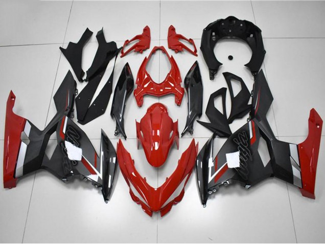 Lojas Carenagens Moto Kawasaki EX400 2018-2024 - Vermelho Cinzento Preto
