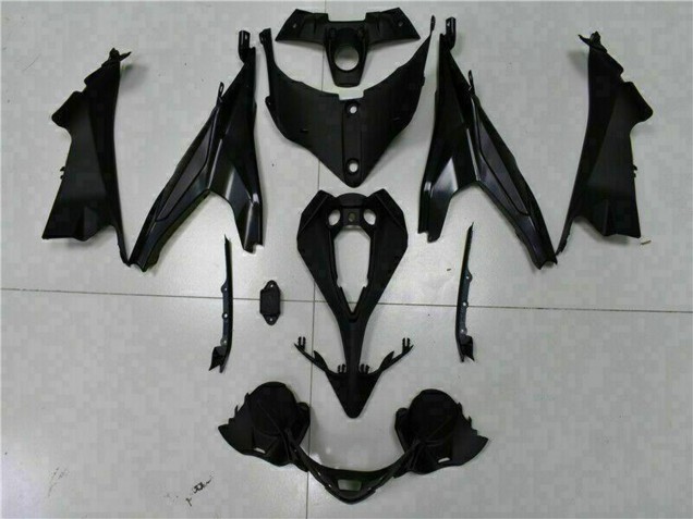 Lojas Carenagens Moto Kawasaki EX650 2009-2011 - Preto Fosco Vermelho Listra