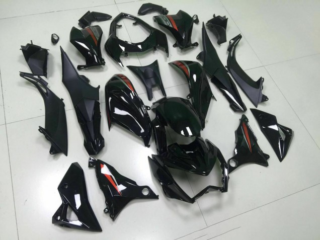 Lojas Carenagens Moto Kawasaki Z800 2013-2018 - Preto Brilhante Vermelho Prata
