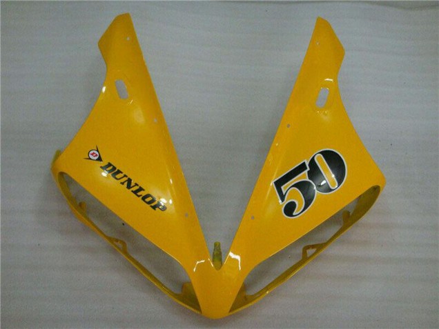 Lojas Carenagens Moto Yamaha YZF R1 2004-2006 - Amarelo Preto Brilhante Dunlop 50