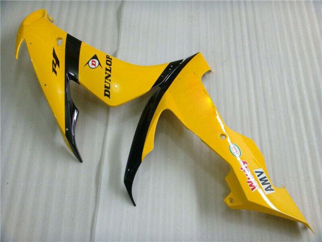 Lojas Carenagens Moto Yamaha YZF R1 2004-2006 - Amarelo Preto Brilhante Dunlop 50