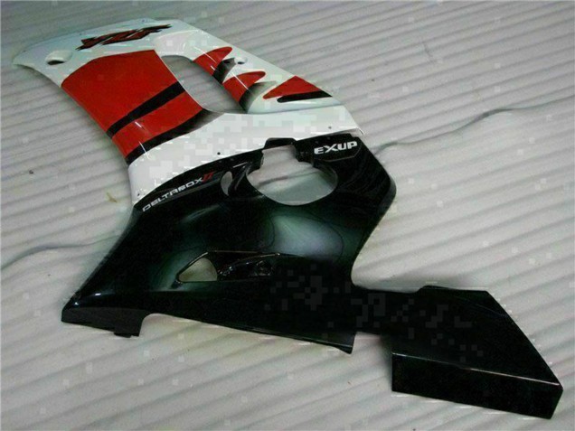 Lojas Carenagem Moto Yamaha YZF R6 1998-2002 - Branco Vermelho Preto Brilhante