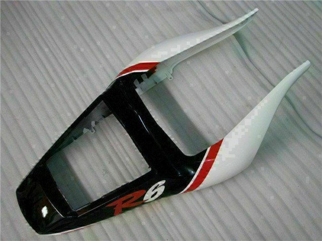 Lojas Carenagem Moto Yamaha YZF R6 1998-2002 - Branco Vermelho Preto Brilhante