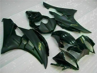 Lojas Carenagens Moto Yamaha YZF R6 2006-2007 - Preto Brilhante Preto Fosco Ouro Decalques