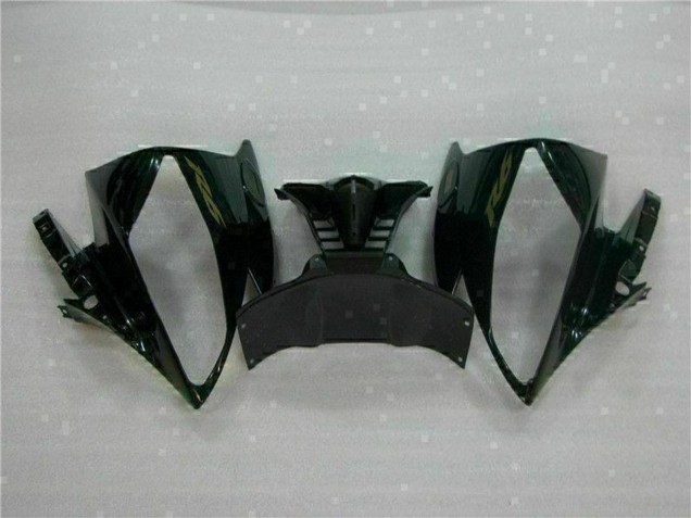 Lojas Carenagens Moto Yamaha YZF R6 2006-2007 - Preto Brilhante Preto Fosco Ouro Decalques