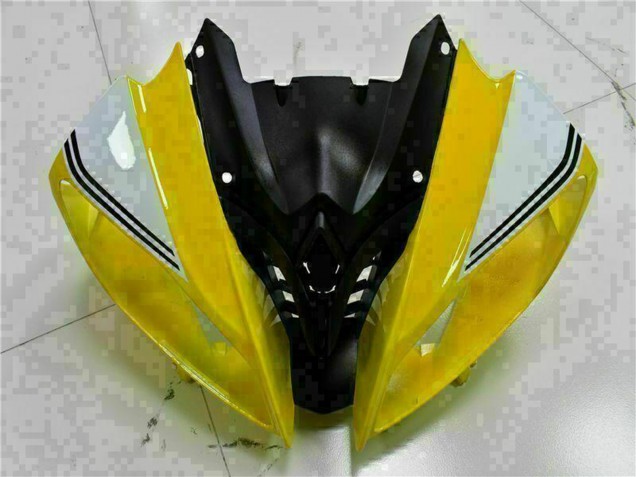 Lojas Carenagens Moto Yamaha YZF R6 2008-2016 - Amarelo Branco Preto Brilhante