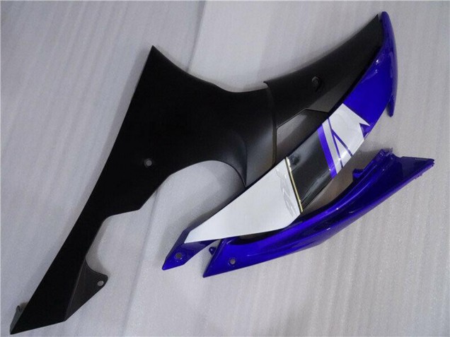 Lojas Carenagens Moto Yamaha YZF R6 2008-2016 - Branco Azul Preto Fosco
