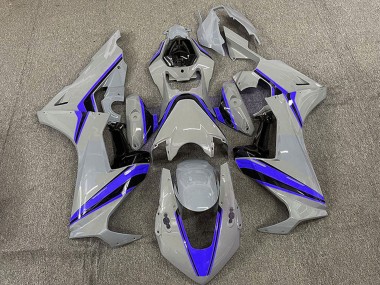 Lojas Carenagens Moto Honda CBR1000RR 2017-2023 - Nardo Cinzento Azul Listra
