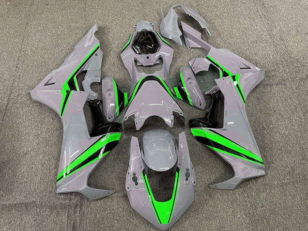Lojas Carenagens Moto Honda CBR1000RR 2017-2024 - Nardo Cinzento Verde Listra