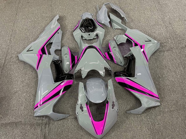 Lojas Carenagens Moto Honda CBR1000RR 2017-2024 - Nardo Cinzento Rosa Listra