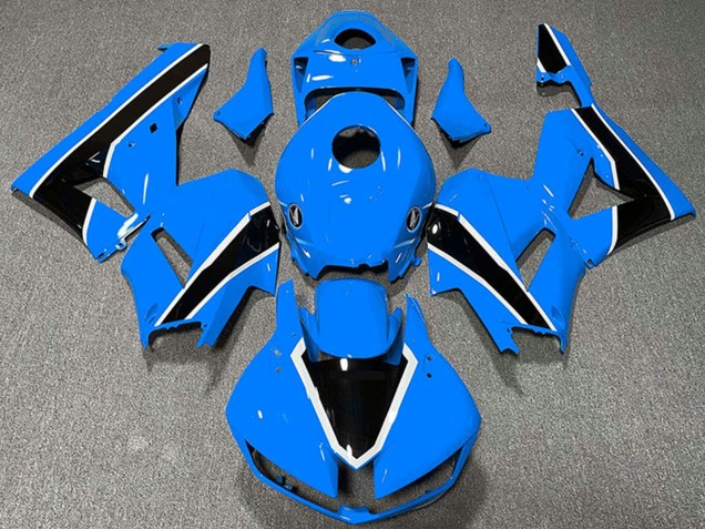 Lojas Carenagens Moto Honda CBR600RR 2013-2023 - Azul Claro Branco Preto Brilhante