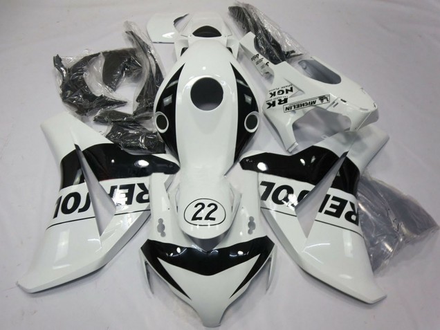 Lojas Carenagens Moto Honda CBR1000RR 2008-2011 - Branco Preto Brilhante Repsol 22