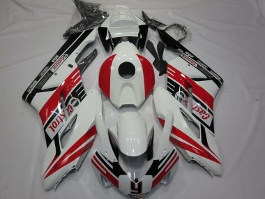 Lojas Carenagens Moto Honda CBR1000RR 2004-2005 - Branco Vermelho Preto Brilhante Castrol 9