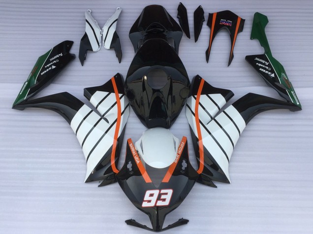Lojas Carenagens Moto Honda CBR1000RR 2012-2016 - Branco Laranja Preto Brilhante Baracuda 93