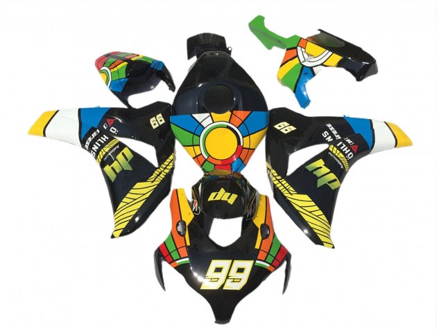 Lojas Carenagens Moto Honda CBR1000RR 2008-2011 - Azul Amarelo Verde Vermelho Preto Roda das Cores 99