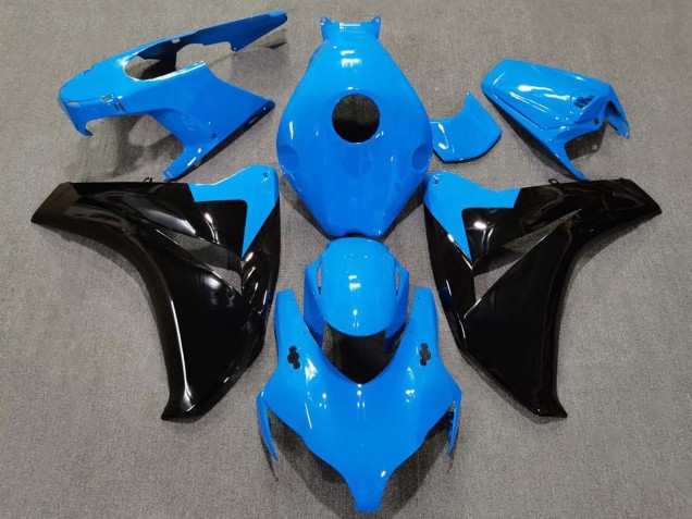 Lojas Carenagens Moto Honda CBR1000RR 2008-2011 - Azul Bebé Preto Brilhante