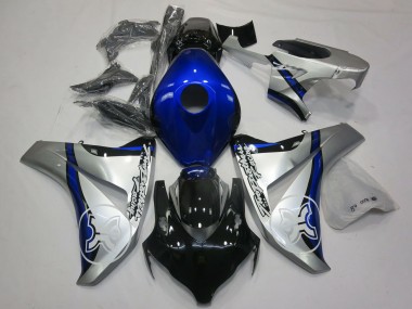 Lojas Carenagens Moto Honda CBR1000RR 2006-2007 - Prata Azul Preto Brilhante TBR