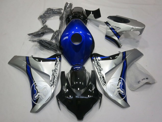 Lojas Carenagens Moto Honda CBR1000RR 2006-2007 - Prata Azul Preto Brilhante TBR