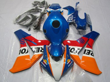 Lojas Carenagens Moto Honda CBR1000RR 2008-2011 - Laranja Branco Vermelho Azul Repsol