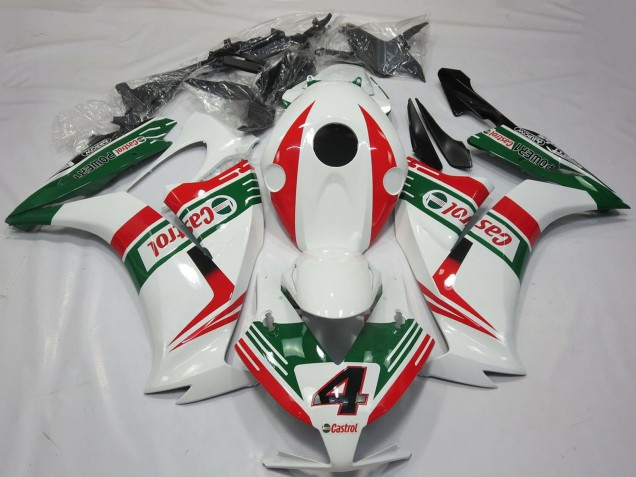 Lojas Carenagens Moto Honda CBR1000RR 2012-2016 - Branco Vermelho Verde Castrol 4