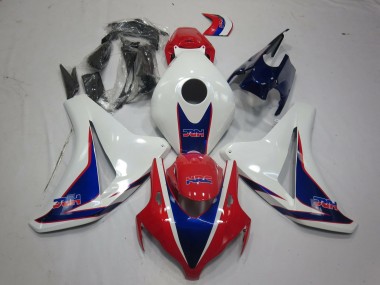 Lojas Carenagens Moto Honda CBR1000RR 2008-2011 - Branco Vermelho Azul HRC Estilo
