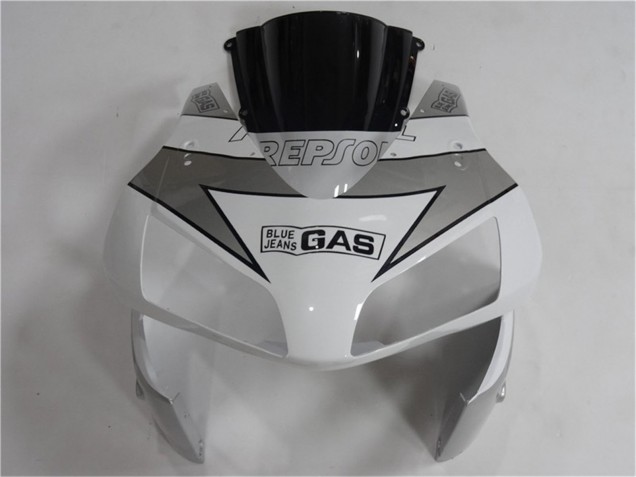 Lojas Carenagem Moto Honda CBR600RR 2003-2004 - Branco Prata Preto Repsol