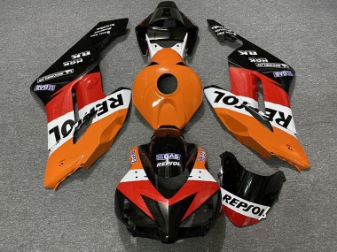 Lojas Carenagens ABS Honda CBR1000RR 2004-2005 - Laranja Branco Vermelho Preto Brilhante Repsol
