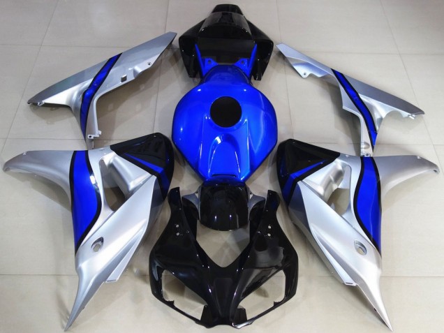 Lojas Carenagens Moto Honda CBR1000RR 2006-2007 - Prata Azul Preto Brilhante