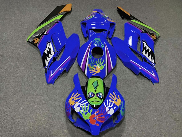 Lojas Carenagens Moto Honda CBR1000RR 2004-2005 - Azul Verde Laranja Preto Tubarão