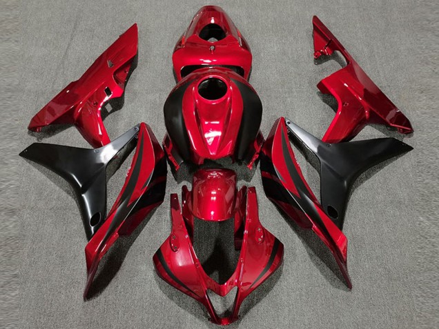 Lojas Carenagem Moto Honda CBR600RR 2007-2008 - Vermelho Preto Brilhante OEM Estilo