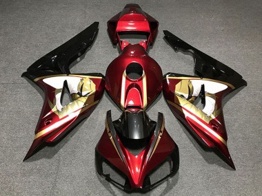 Lojas Carenagens Moto Honda CBR1000RR 2006-2007 - Vermelho Branco Ouro Preto Brilhante