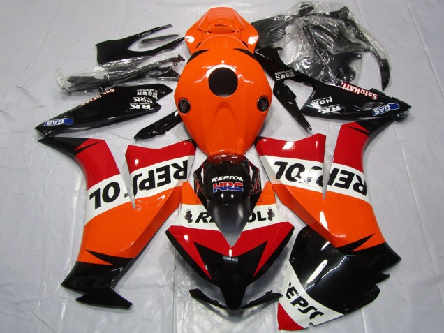Lojas Carenagens Moto Honda CBR1000RR 2012-2016 - Laranja Branco Vermelho Preto Brilhante Repsol