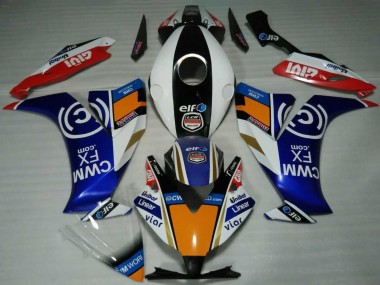 Lojas Carenagens Moto Honda CBR1000RR 2012-2016 - Branco Azul Laranja Vermelho Preto Elf