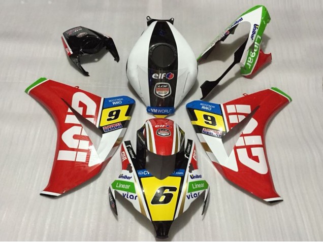 Lojas Carenagens Moto Honda CBR1000RR 2008-2011 - Branco Vermelho Amarelo Verde Preto Givi 6