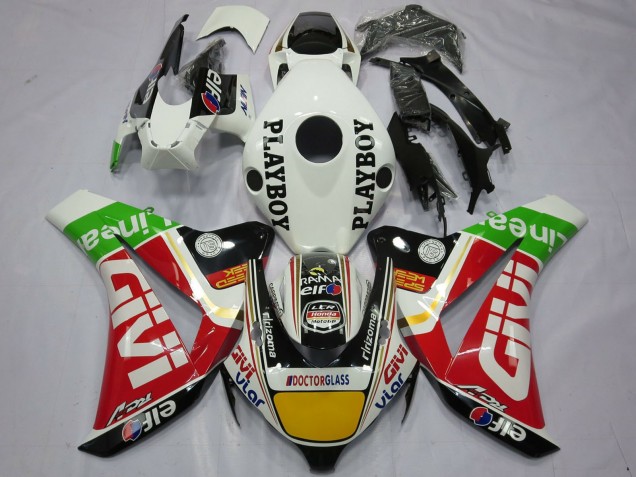 Lojas Carenagens Moto Honda CBR1000RR 2008-2011 - Branco Vermelho Amarelo Verde Preto Givi Playboy