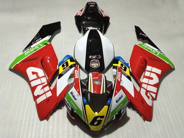 Lojas Carenagens Moto Honda CBR1000RR 2004-2005 - Branco Vermelho Verde Amarelo Preto Brilhante Givi 6