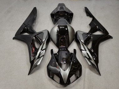 Lojas Carenagens Moto Honda CBR1000RR 2006-2007 - Prata Preto Brilhante